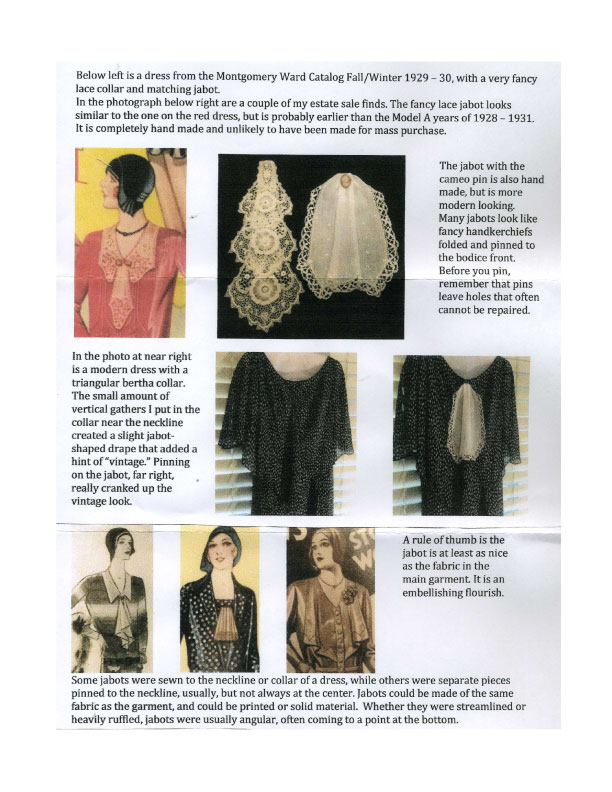 Jabots and Bertha collars