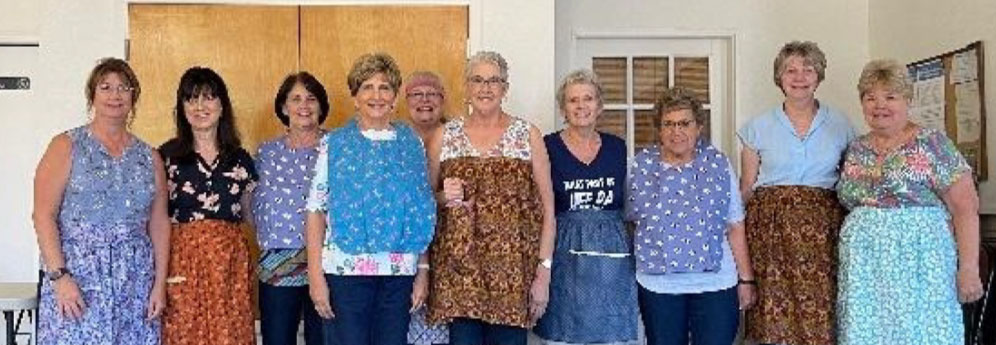 Ladies Making Aprons