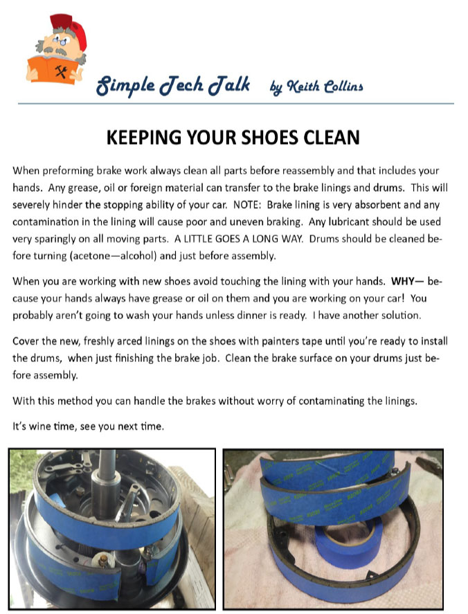 Keeping Your Shoes Clean when working on your Model A