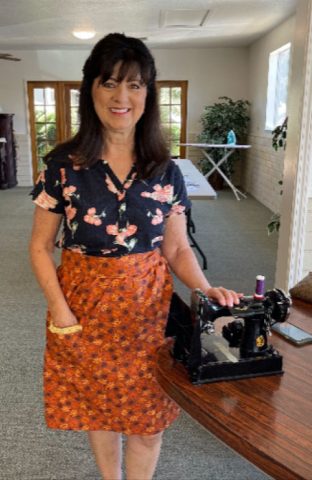 Ladies Making Aprons 2021